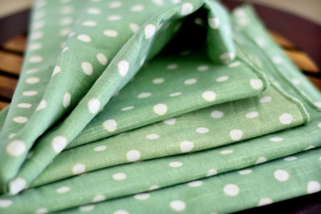 Pista dot green Table Napkin