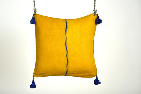 Khadi Tassel Embroidery Cushion