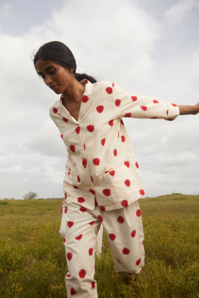 Nomad red Ikat Nightsuit