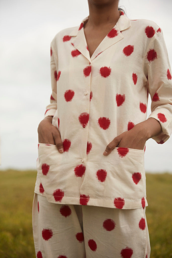 Nomad red Ikat Nightsuit