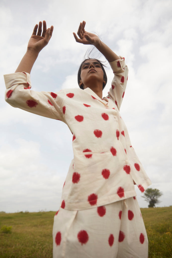 Nomad red Ikat Nightsuit