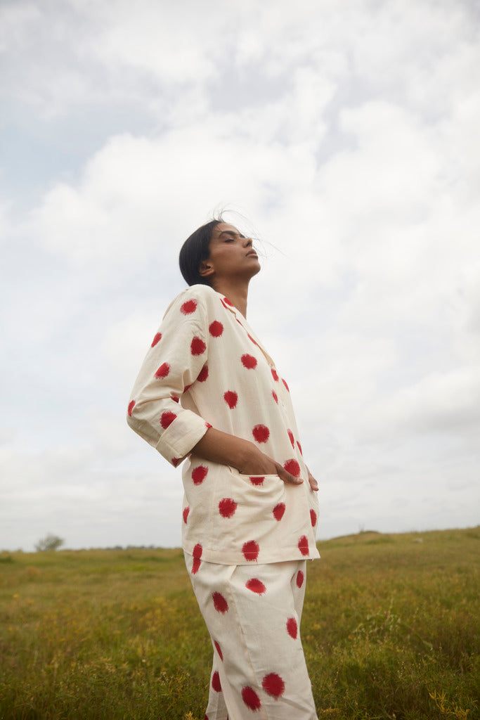 Nomad red Ikat Nightsuit